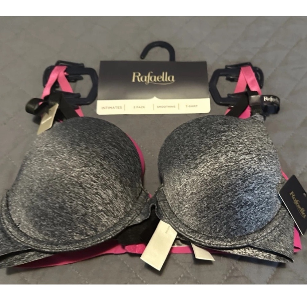 Rafaella  2 Pack underwire Lasercut Bra Size 34C